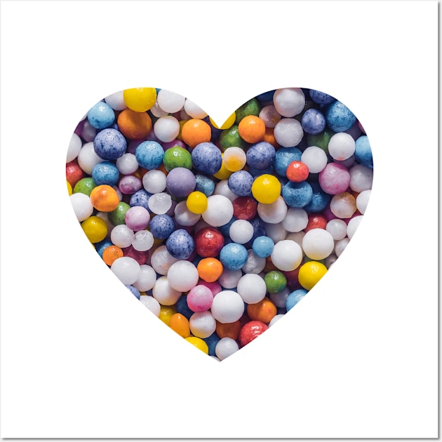 Vintage Sprinkles Heart Wall Art by love-fi